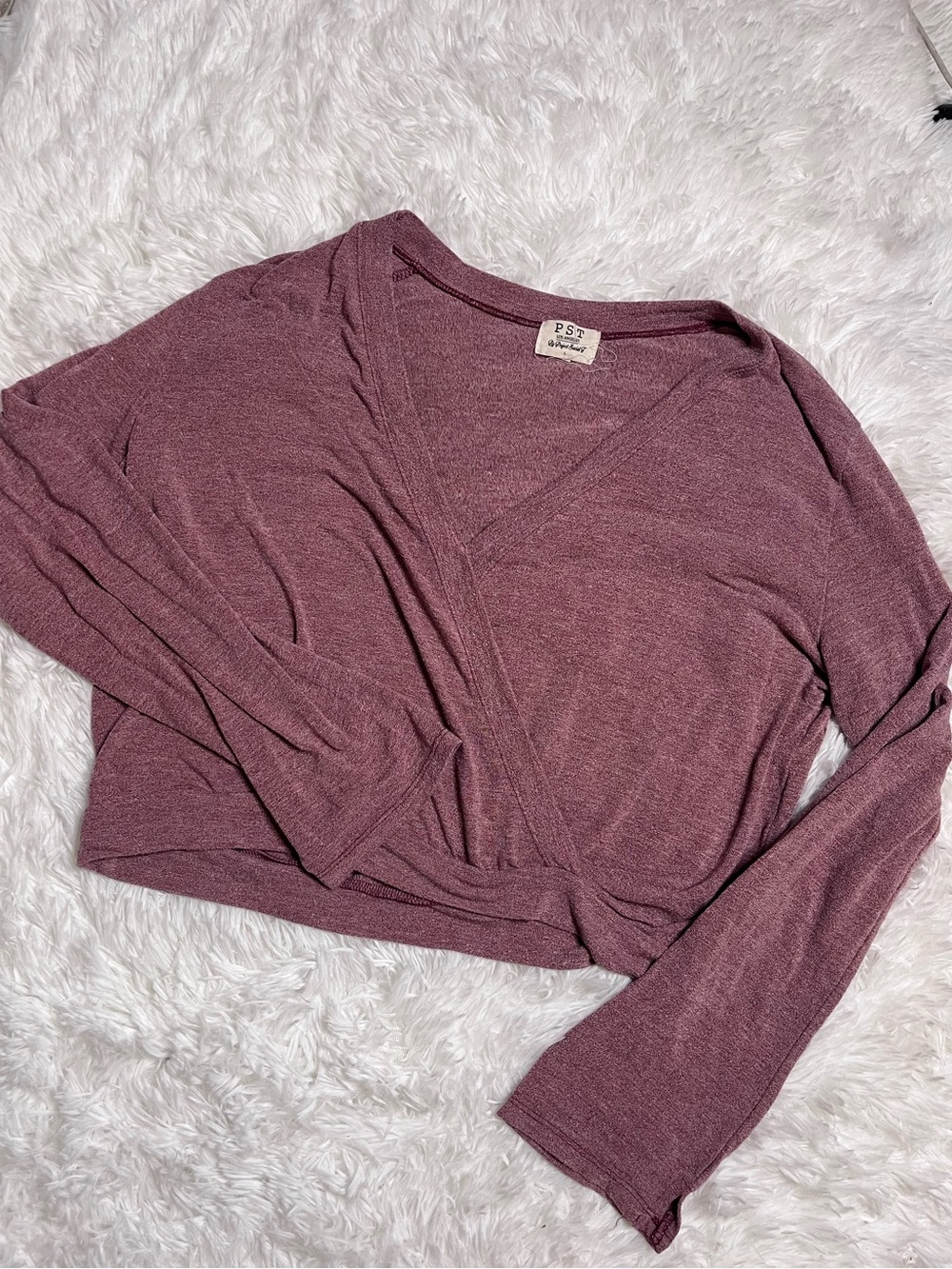 PST Long Sleeve Wrap Top